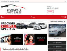 Tablet Screenshot of charlotteautosales.com
